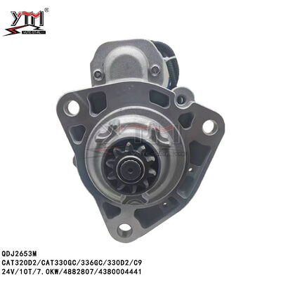 QDJ2653M 24V 10T 7.0KW CAT320D2 CAT330GC 336GC 330D2 C9 MOTOR DE INICIAÇÃO 4882807 4380004441 STN5861ML STN5861SK 438000-4441