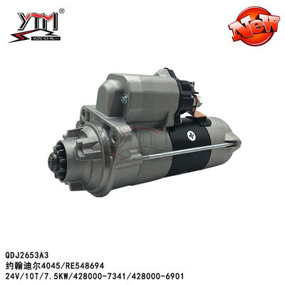 QDJ2653A3 Starter 24V 10T 7,5KW para John Deere 4045 4280007341 4280006901