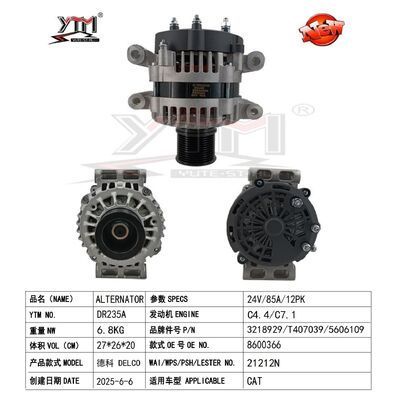 DR235A ALTERNADOR CAT323/24V 85A 12PK 60/5606104/T430455/3218932