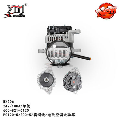 Alternador de fio liso de BX206 PC200-5 6D95 para KOMATSU 24V 100A 1PK 6008216120