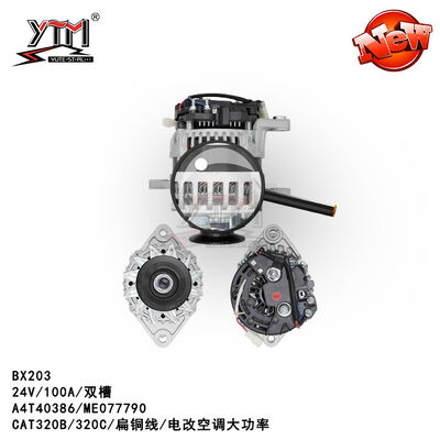 Alternador elétrico 24V 100A A2T72185 do fio liso de BX203 6D22 E320B E320C