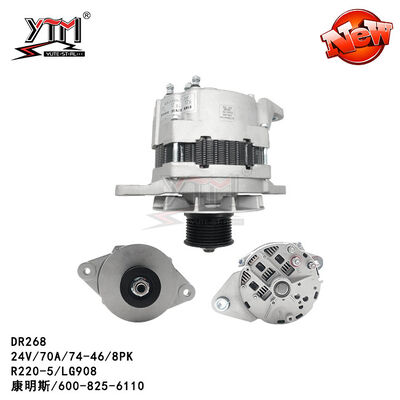 Auto alternador 600-825-6110 de DR268 R220-5 LG908 24V 70A 8PK
